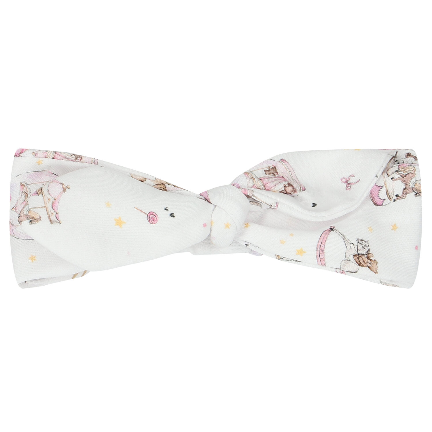 Baby Girls White & Pink Carousel Headband, 1, hi-res image number null